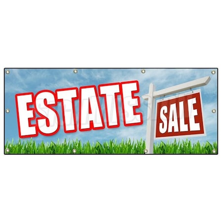 Signmission ESTATE SALE BANNER SIGN jewelry furniture jewels auction diamonds gold B-96 Estate Sale